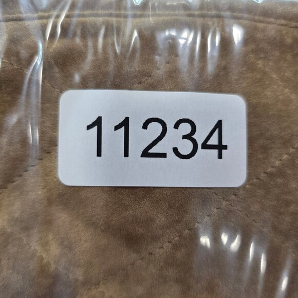 Womens Valerie Stevens Quilted Tan Leather Vest Full Zip Polyester Fill Size S - Picture 7 of 8